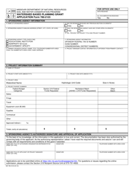 Form MO780-2123 Watershed Based Planning Grant Application - Missouri