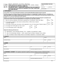Form MO780-2804 Antidegradation Review Submittal Voluntary Tier 2 - Significant Degradation for Domestic Wastewater Facilities With Design Flow Less Than 50,000 Gallons Per Day - Missouri