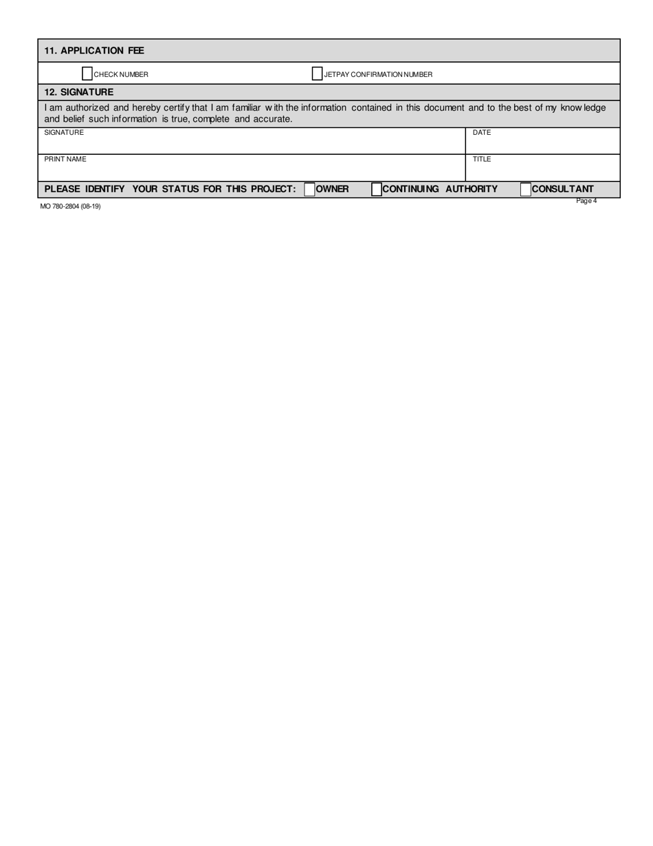 Form MO780-2804 Antidegradation Review Submittal Voluntary Tier 2 - Significant Degradation for Domestic Wastewater Facilities With Design Flow Less Than 50,000 Gallons Per Day - Missouri, Page 5