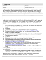 Form MO780-2511 Financial Questionnaire - Missouri, Page 2