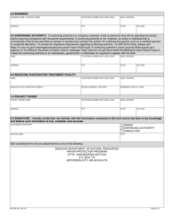 Form MO780-2617 Facility Plan or Engineering Report Review Request - Missouri, Page 2