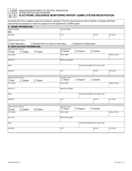 Document preview: Form MO780-2204 Electronic Discharge Monitoring Report (Edmr) System Registration - Missouri