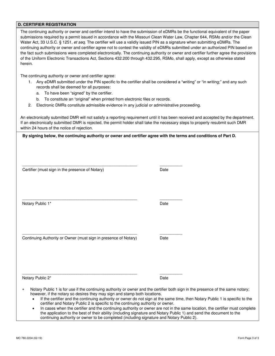 Form MO780-2204 Download Fillable PDF or Fill Online Electronic ...