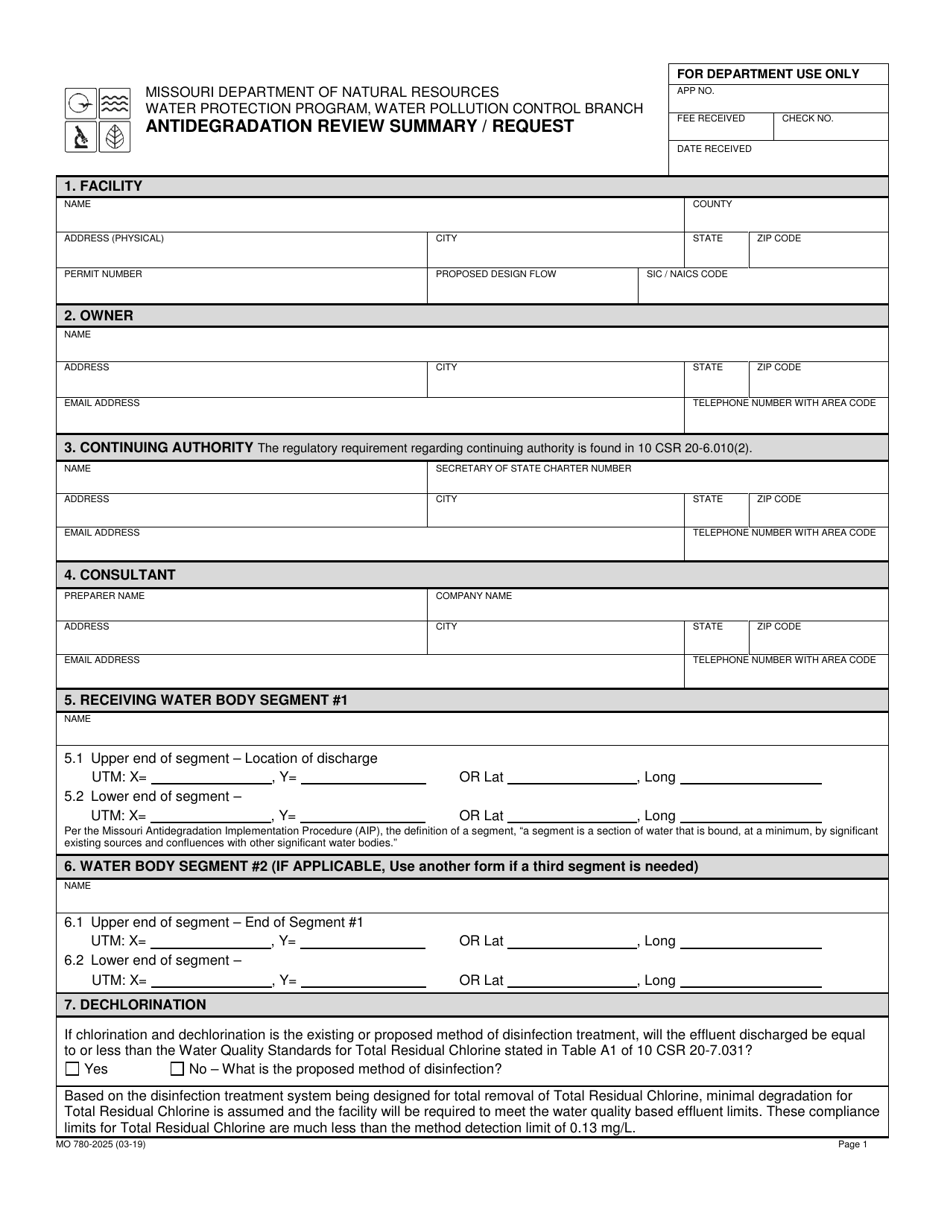 Form MO780-2025 - Fill Out, Sign Online and Download Fillable PDF ...