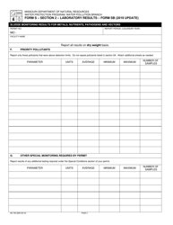 Form S (SA; MO780-2898) Section 2 Sludge Monitoring Results for Metals, Nutrients, Pathogens and Vectors - Missouri, Page 3