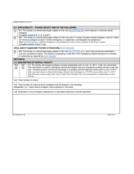 Form MO780-2834 One-Time Compliance Report for Dental Discharges to Comply With 40 Cfr 441.50, Effluent Limitations Guidelines and Standards for Dental Office Category - Missouri, Page 2