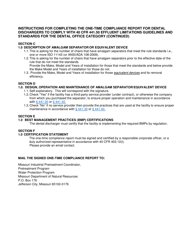 Form MO780-2834 One-Time Compliance Report for Dental Discharges to Comply With 40 Cfr 441.50, Effluent Limitations Guidelines and Standards for Dental Office Category - Missouri, Page 6