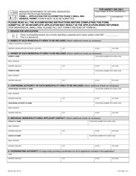Form L (MO780-1801) Application for Co-permittee Phase 2 Small Ms4 General Permit - Missouri