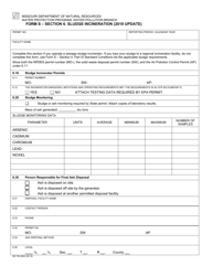 Form S (MO780-2902) Section 6 Sludge Incineration - Missouri