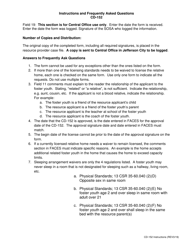 Instructions for Form CD-152 Non-safety Licensing Standard Waivers for Licensing of Relative Resource Provider Homes Tracking Form - Missouri, Page 2