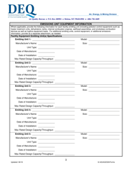 Montana Air Quality Registration Form for Oil and Gas Well Facilities - Montana, Page 3