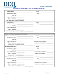 Montana Air Quality Registration Form for Oil and Gas Well Facilities - Montana, Page 4