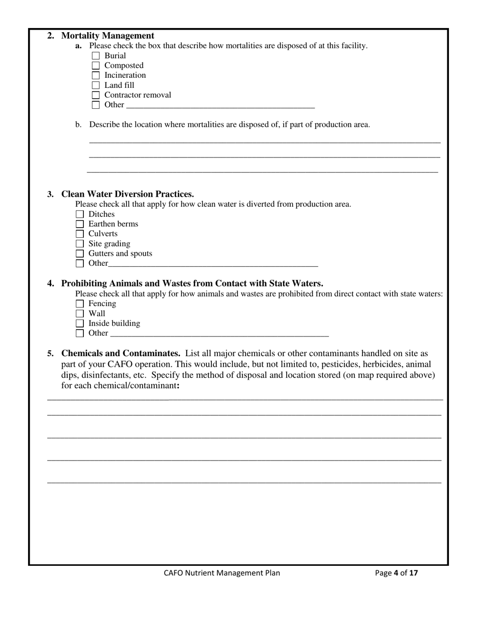 Form NMP Nutrient Management Plan - Montana, Page 4