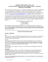 Instructions for Form NOI-581 Notice of Intent (Noi) Domestic Sewage Treatment Lagoons &quot; Continuous Dischargers Mtg581000 - Montana