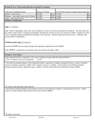 Form NOI-SWI Notice of Intent (Noi) Form Multi-Sector General Permit for Storm Water Discharges Associated With Industrial Activity (Msgp) - Montana, Page 6