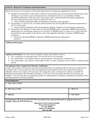 Form NOT-SWI Notice of Termination (Not) Multi-Sector General Permit for Storm Water Discharges Associated With Industrial Activity (Msgp) Mtr000000 - Montana, Page 2