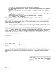 Declaration of Well Control Zone (Aka Well Isolation Zone) - Montana, Page 2