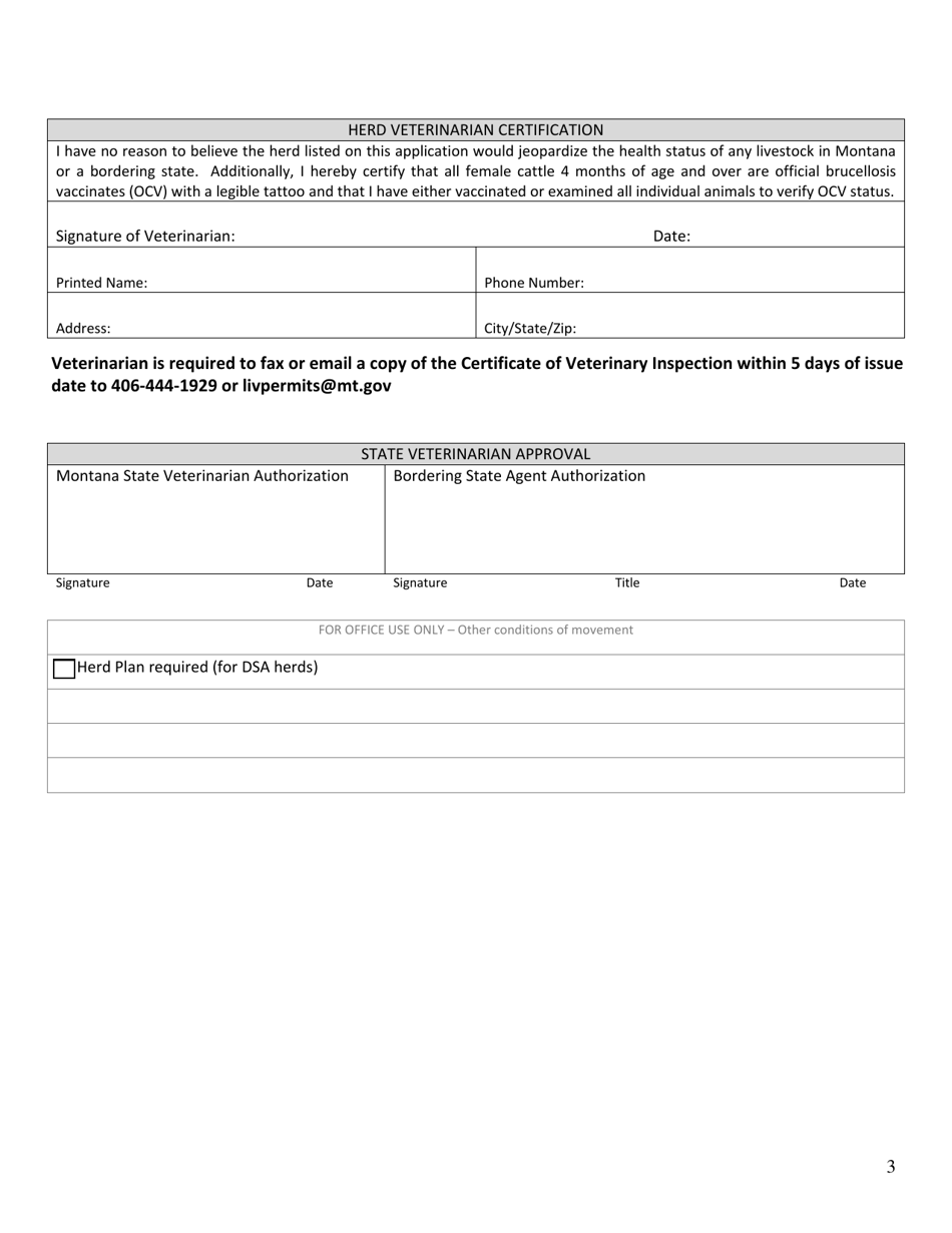 Seasonal Grazing Application - Montana, Page 3