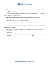 &quot;Home Inspector Examination Evaluation Questionnaire&quot; - Montana, Page 10