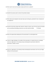 &quot;Home Inspector Examination Evaluation Questionnaire&quot; - Montana, Page 5