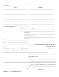 Form 1 Organization Report - Montana, Page 2