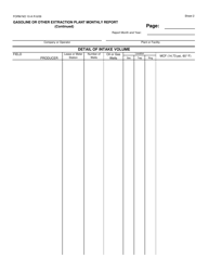 Form 10 Page 2 &quot;Gasoline or Other Extraction Plant Monthly Report&quot; - Montana