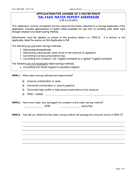 Document preview: Form 606-SWA Salvage Water Report Addendum - Montana