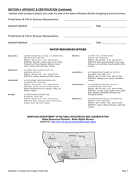 Form 606 NIR Non-irrigation Application for Change of Appropriation Water Right - Montana, Page 6