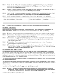 Form 606 IR Irrigation Application for Change of Appropriation Water Right - Montana, Page 3
