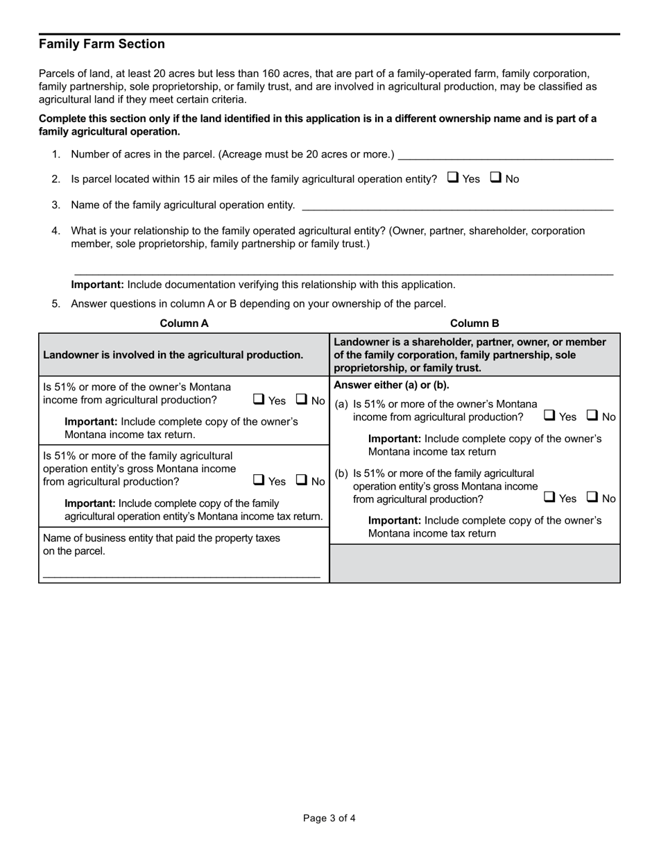 Agricultural Land Classification Application - Montana, Page 3