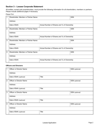 Form ABLL Alcoholic Beverage License Lease Application - Montana, Page 2
