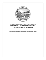 Form BS-DEPOT Brewery Storage Depot License Application - Montana