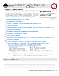 Document preview: Form 37/39 Alcoholic Beverage/Gambling Operator Short Form - Montana