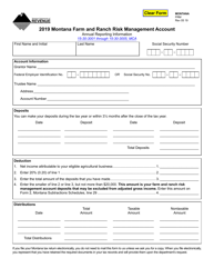Document preview: Form FRM Montana Farm and Ranch Risk Management Account - Montana