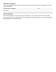 Form LVPTARP Land Value Property Tax Assistance for Residential Property - Montana, Page 2