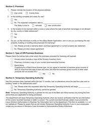Beer and Wine License Application (Retail off-Premises Consumption) - Montana, Page 3