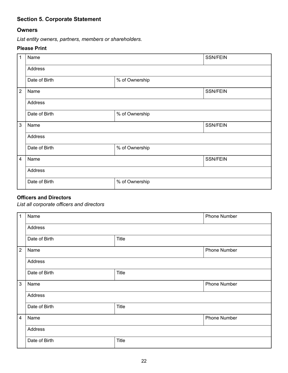 Beer and Wine License Application (Retail off-Premises Consumption) - Montana, Page 4