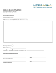 Design &amp; Construction Project Request Form - Nebraska, Page 2