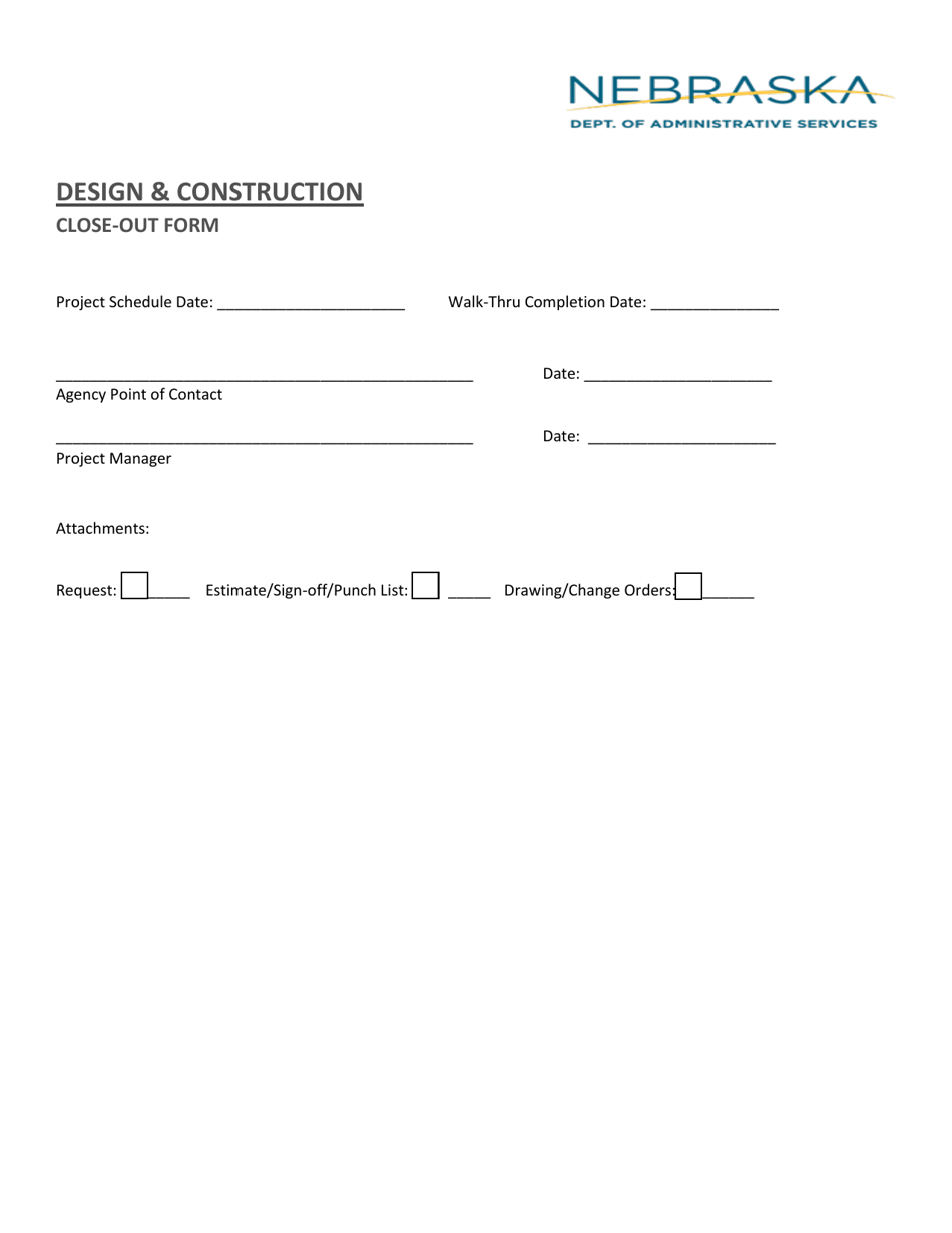 Design  Construction Project Request Form - Nebraska, Page 3