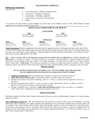 Application for Gold Star Family License Plates - Nebraska, Page 2