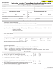 Nebraska Limited Focus Examination Questionnaire - Nebraska