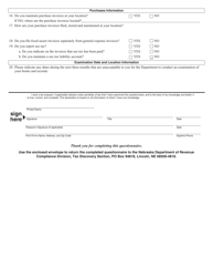 Nebraska Limited Focus Examination Questionnaire - Nebraska, Page 2