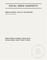 Social Media Manifest Template, Page 2