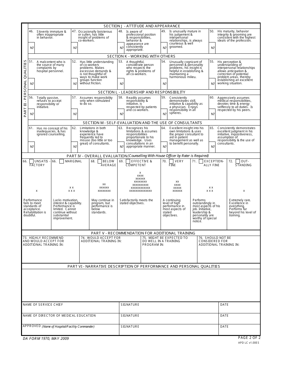 DA Form 1970 - Fill Out, Sign Online and Download Fillable PDF ...