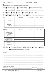 DD Form 1380 Tactical Combat Casualty Care (Tccc) Card, Page 2