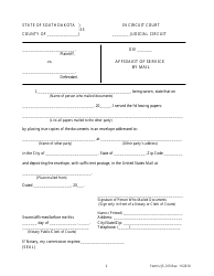 Form UJS-313 Affidavit of Service by Mail - South Dakota, Page 2