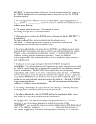 Sperm Donor Agreement Template, Page 2