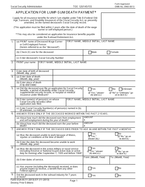 Form SSA-8 - Fill Out, Sign Online and Download Fillable PDF ...