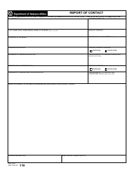 VA Form 119 &quot;Report of Contact&quot;