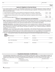 Form 312PQ Nebraska Advantage Act Business Activity Prequalification - Nebraska, Page 2